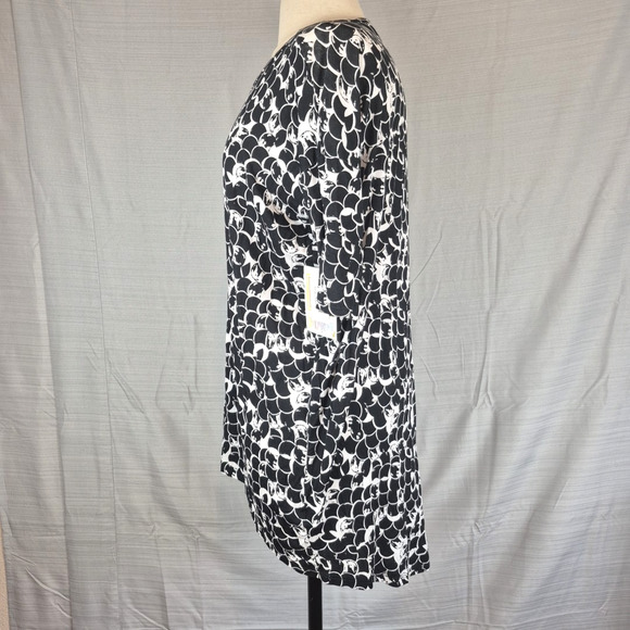 LuLaRoe Irma Tunic Shirt Womens XXS 0 Loose High Low Hem Mid Length Sleeve New - Picture 4 of 16